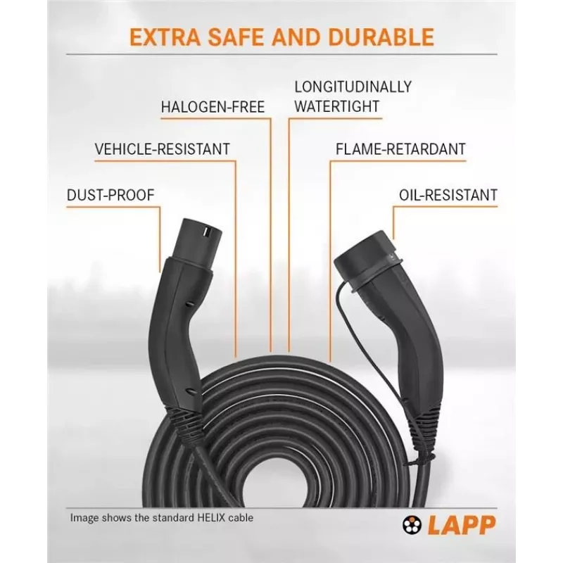 Lapp Mobility Type 2 Helix įkrovimo kabelis 22 kW 7 m juodas