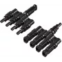 Sygonix saulės adapteris T-jungtis 4 į 1 1000 V DC SY-6408002 Y-jungtis saulės sistemoms