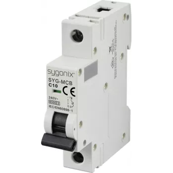 Sygonix SY-6440888 SYG-MCB 1P C10 6kA miniatiūrinis automatinis jungiklis 10 A 240 V/AC