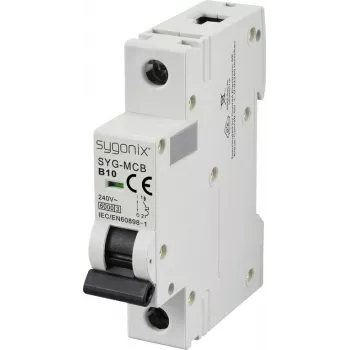 Sygonix SY-6440876 SYG-MCB 1P/B10/6KA automatinis grandinės pertraukiklis, 1 polius, 10 A, 240 V AC
