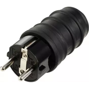 Sygonix SY-6618468 Schuko kištukas TPE 250 V/AC juodas IP44