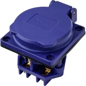 Sygonix SY-6746376 Schuko lizdas IP44 mėlynas