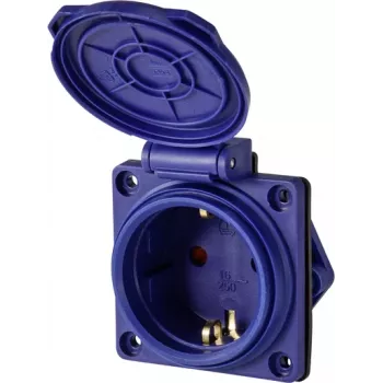 Sygonix SY-6746376 Schuko lizdas IP44 mėlynas