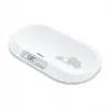 Beurer BY90 išmaniosios kūdikių svarstyklės su Bluetooth, 20 kg talpa, 5 g tikslumu, išlenktu svėrimo paviršiumi, LCD ekranu, baltos spalvos