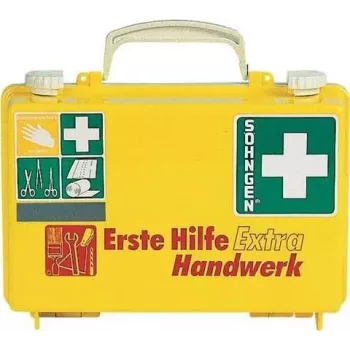 SÖHNGEN First Aid Kit EXTRA HANDW DIN 13157 sieninis ABS dėklas oranžinis O320125