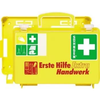 SÖHNGEN First Aid Kit EXTRA HANDW DIN 13157 sieninis ABS dėklas oranžinis O320125