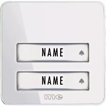 M-E Modern-Electronics 41078 belaidis durų skambučio siųstuvas, 433 MHz, IP44, baltas/pilkas