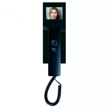 M-E MODERN-ELECTRONICS VDV 505 SS vaizdo vidinė stotelė su rageliu, juoda