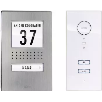 M-E MODERN-ELECTRONICS ADV 111 WW Audio Vistadoor laidinis domofonas namui, nerūdijantis plienas, baltas (41137)