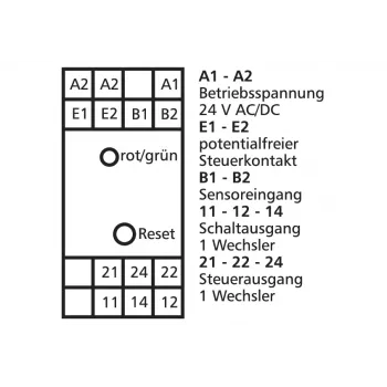 METZ CONNECT greičio stebėjimo relė DRIW-E16 24V AC/DC 22,5mm 1101501322