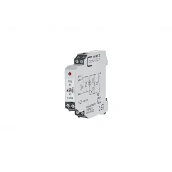 METZ CONNECT KRA-S-M6/21 Sujungimo relės modulis 24V AC/DC, 1 perjungimo kontaktas, 8A, baltas, 11061213