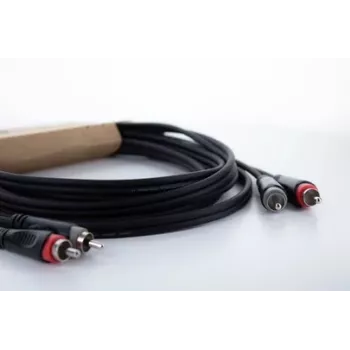 Cordial 14836 RCA garso kabelis 2x RCA male to 2x RCA male 1,5m juodas