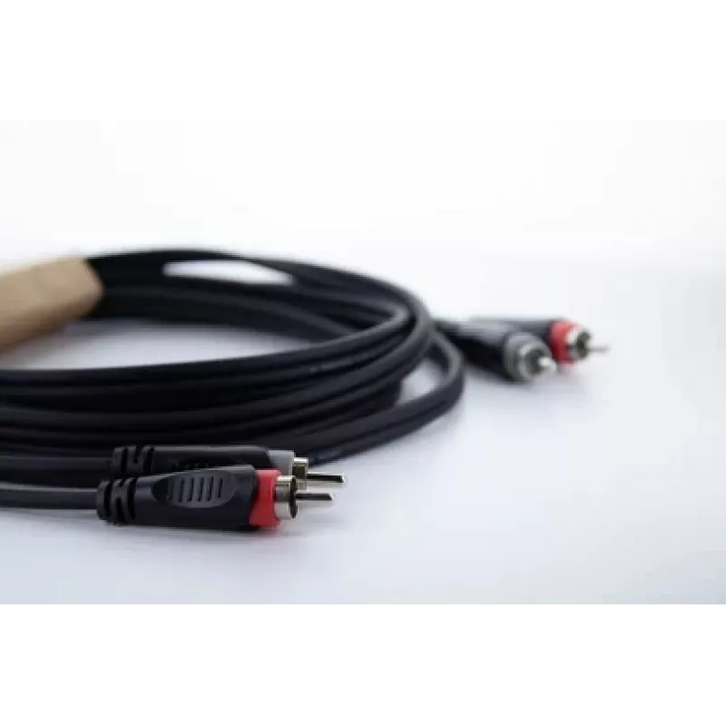 Cordial 14836 RCA garso kabelis 2x RCA male to 2x RCA male 1,5m juodas