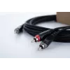 Cordial 14854 3,5 mm jack į 2x RCA audio Y-adapterio kabelis, 1 m, juodas