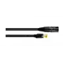 Cordial 15545 CAT 5e S/UTP RJ45 tinklo kabelis, 0,5 m, juodas, PUR apvalkalu