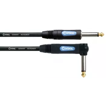 Cordial 13737 Mono Jack Patch Cable 6,3 mm Male to 6,3 mm Male, 3 m, juodas PVC, Oxygen-Free Copper, spiralinis ekranavimas