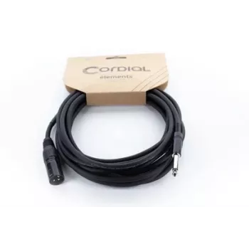 Cordial EM 10 MP XLR į 6,3 mm mono jack garso kabelis, 10 m, juodas 14754