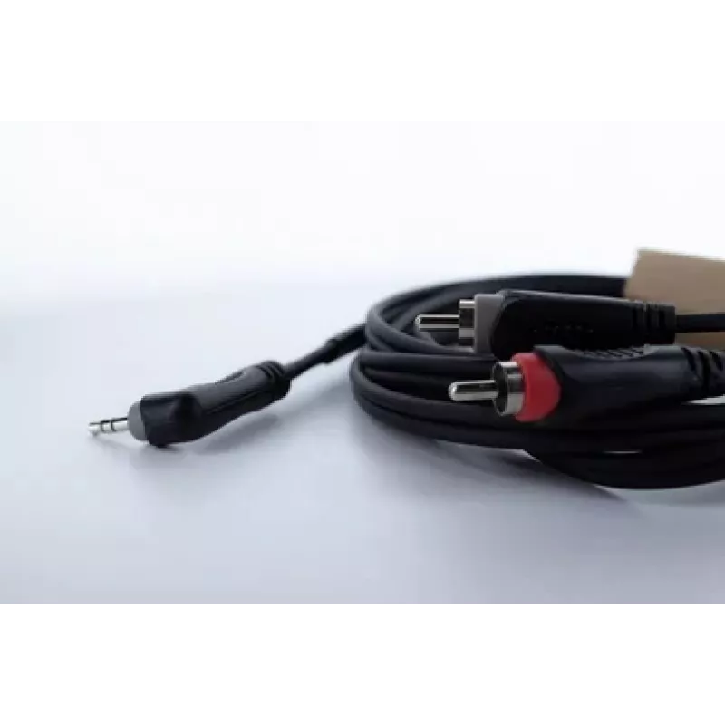 Cordial 14861 3,5 mm jack į 2x RCA audio Y-adapterio kabelis, 5 m, juodas