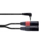 Cordial EY 1.5 WRMM XLR Y-adapterio kabelis 3,5mm TRS į 2x XLR male 1,5m juodas 14874