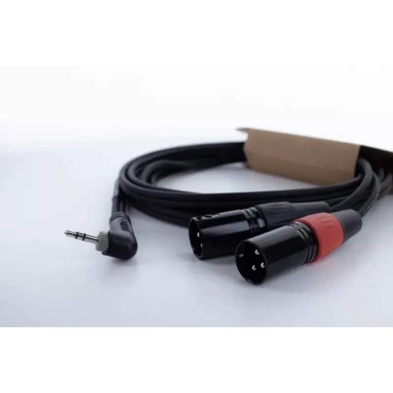 Cordial EY 1.5 WRMM XLR Y-adapterio kabelis 3,5mm TRS į 2x XLR male 1,5m juodas 14874