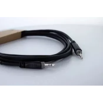 Cordial 14829 3,5 mm jack audio kabelis, 1,5 m, juodas, PVC izoliacija, vytos poros
