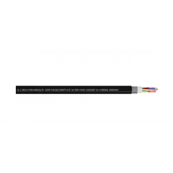 Cordial 15537 CAT 5e S/UTP komutacinis kabelis, RJ45, 3 m, juodas PUR apvalkalas