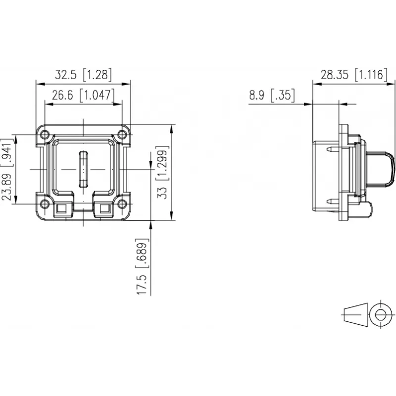 METZ CONNECT 1309413003-E tvirtinimo rinkinys C6Amodul RJ45 Keystone moduliams