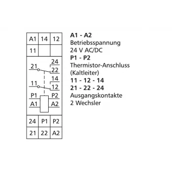 METZ CONNECT Termistoriaus relė TMR-E12, 24V AC/DC, 2W, be gedimų atminties 1103151322