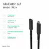 S CONN Flexline USB-C prailginimo kabelis, USB-C tėvas į USB-C motinėlę, USB 3.2 Gen 2, 100W PD, 4K@60Hz, tekstilinis pintas, 1,5m, juodas FL31-74006