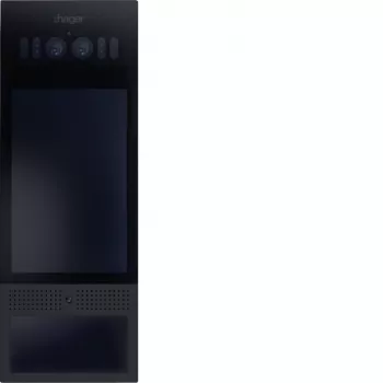 Hager RTQ541X lauko vaizdo stotelė su 4,3 colio jutikliniu ekranu, IP, RFID ir PIN, antracito spalvos