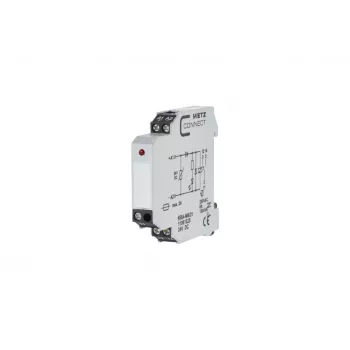 METZ CONNECT KRA-M6/21 sąsajos relės modulis 24V AC/DC, 1 CO kontaktas, 6A, baltas 11061525