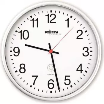 PEWETA Radiovaldomas sieninis laikrodis plastikinis baltas 30 cm (51.130.311)