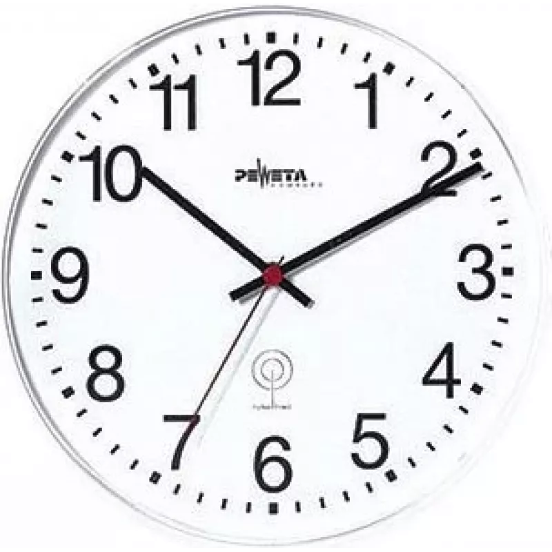 PEWETA Radiovaldomas sieninis laikrodis plastikinis baltas 30 cm (51.130.311)