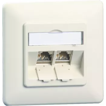 METZ CONNECT E-DAT modul 8/8(8) UP įleidžiama RJ45 tinklo dėžutė Cat.6A ekranuota, gryna balta 1309121002-E-90