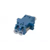 METZ CONNECT 15090074-I LC Duplex į SC Simplex hibridinis optinio pluošto adapteris, vienmodis OS2, mėlynas