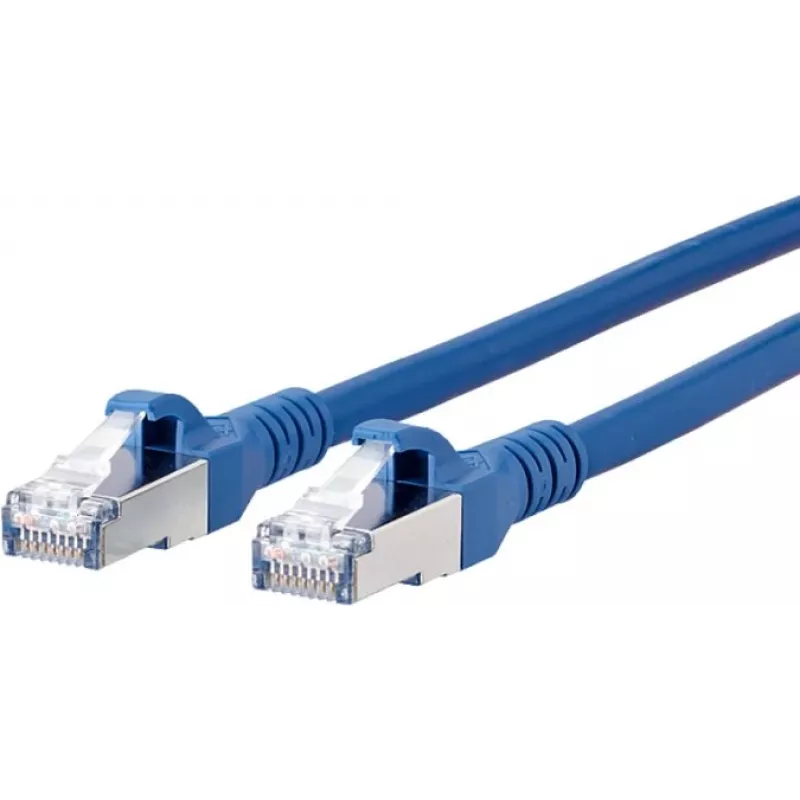 METZ BTR NETCOM CAT 6A S/FTP RJ45 tinklo patch kabelis, 7 m, mėlynas, su apsauga nuo užkabinimo 1308457044-E