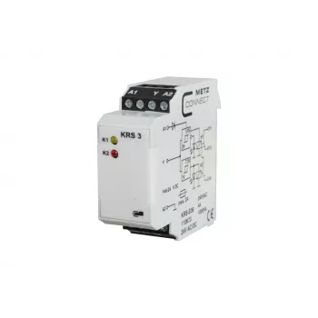 METZ CONNECT KRS-E08 3 24 V AC/DC sąsajos relės modulis, 1 perjungiamasis kontaktas, 8 A, DIN bėgelis 110673