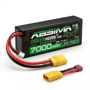 Absima Greenhorn LiPo baterija 2S 7,4V 7000mAh 50C kietu korpusu XT90