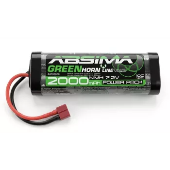 Absima Greenhorn NiMH baterijų paketas 7.2V 2000mAh T-Plug Softcase RC modeliams
