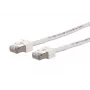 METZ CONNECT Ultraflex500 CAT 6 S/FTP komutacinis kabelis, RJ-45 male to RJ-45 male, 1,0 m, baltas, be halogenų 13084V1088-E