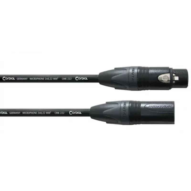 Cordial CPM 3 FM XLR mikrofono kabelis 3m juodas 11037