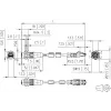METZ CONNECT 142M4D25050 M12 pramoninis Ethernet tinklo kabelis, CAT 5e S/UTP, 5 m, žalias PUR apvalkalas, atsparus rūgštims/ozonui/UV, suderinamas su velkamąja grandine