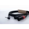 Cordial EY 3 WRMM XLR Y-adapterio kabelis 3m juodas - 3,5 mm TRS male į 2x XLR 3-pin male, OFC, spiralinis ekranavimas 14875