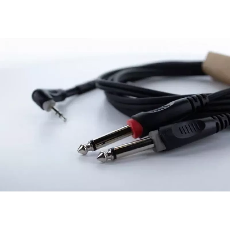 Cordial 14869 Audio Y-Adapter Cable 3,5mm Stereo Jack į 2x 6,3mm Mono Jack 5m Juodas