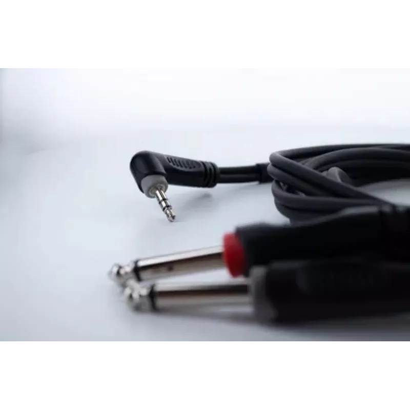Cordial 14869 Audio Y-Adapter Cable 3,5mm Stereo Jack į 2x 6,3mm Mono Jack 5m Juodas