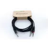 Cordial 14879 garso Y-adapterio kabelis, 5 m – 1x 6,3 mm stereo jack į 2x 6,3 mm mono jack, juodas PVC dvigubas kabelis