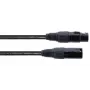Cordial ED 0.5 FM XLR jungiamasis kabelis [1x XLR female 3-pin - 1x XLR male 3-pin] 0,50 m juodas (14898)