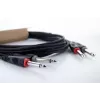 Cordial 14846 Twin Mono Jack Audio Cable 6m Black - Dual 6.3mm TS to Dual 6.3mm TS