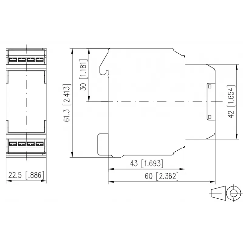 METZ Connect slenkstinis jungiklis 24 V AC/DC, 1 perjungiamasis kontaktas 11066570