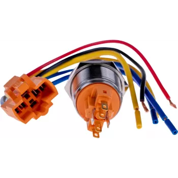 JOY-IT BUTTON22B-M-GR momentinis mygtukas, 22mm, 250V AC 7A, 1 NO, IP67, IK10, žalias